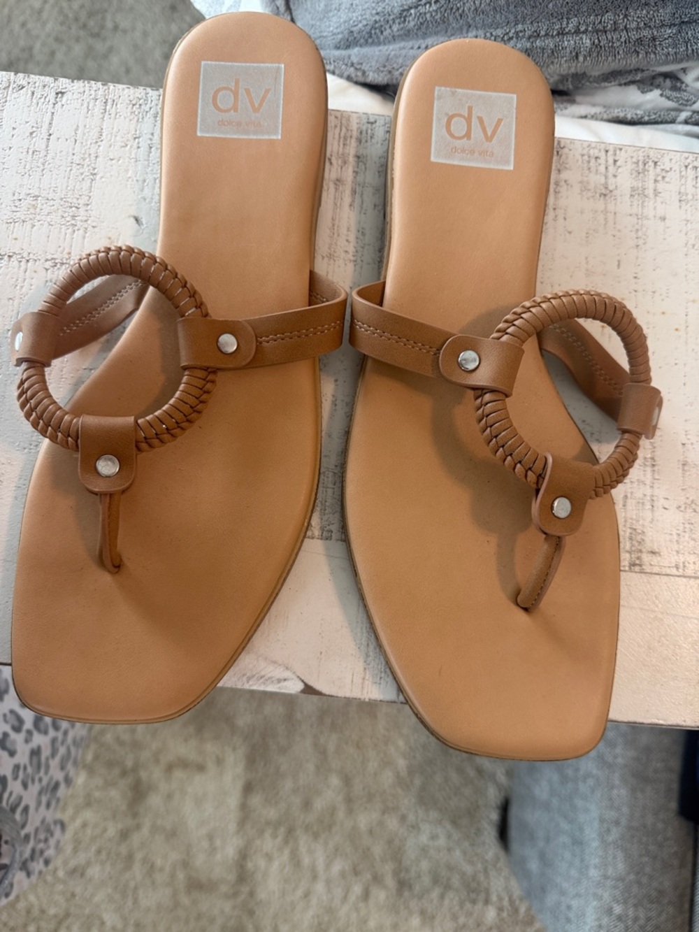 dv by Dolce Vita Tan Braided Ring Toe Sandal